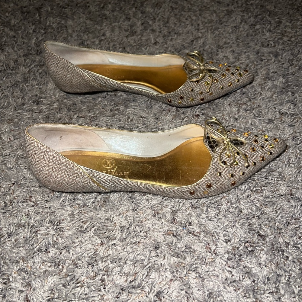 Cole Haan Tweed Jeweled Flats. Size 6. - Picture 4 of 8